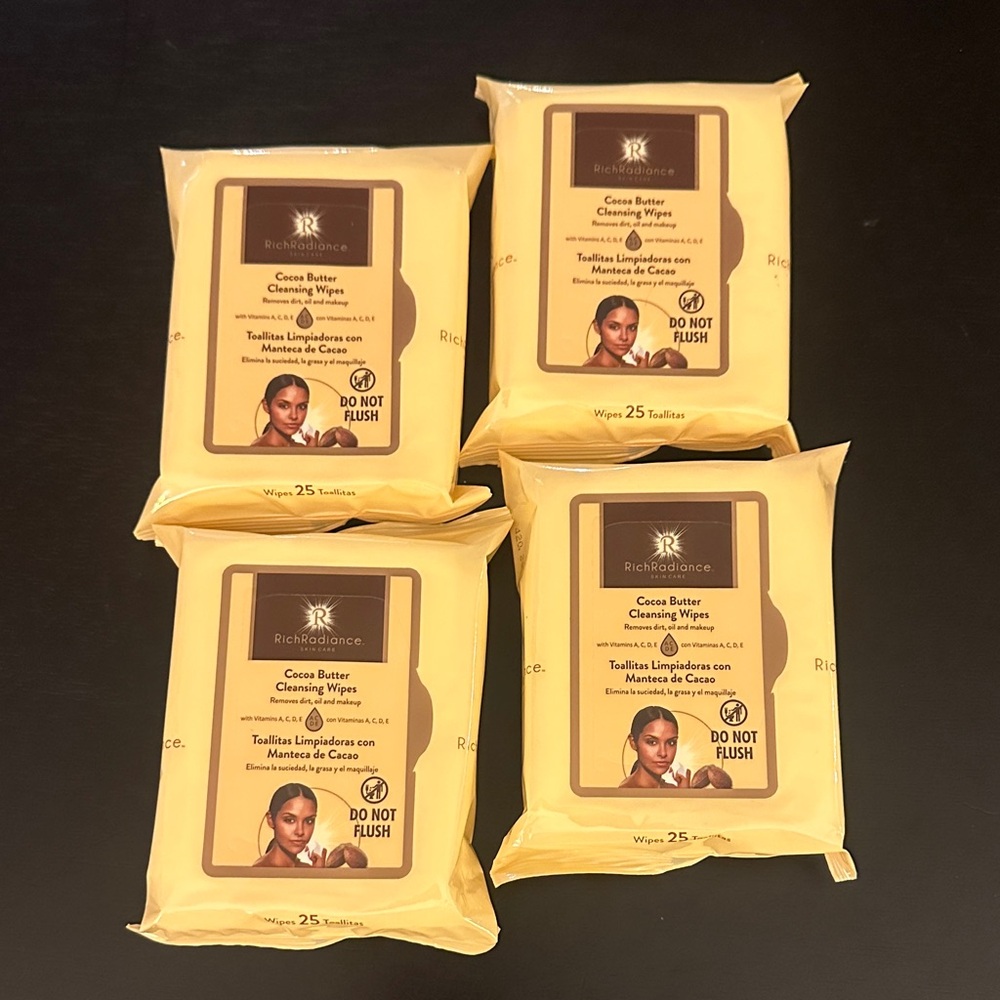 4 Richraidiance Cocoa Butter Cleansing Wipes